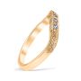 Floral Burst Wedding Ring 14K Yellow Gold