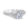 Flora Platinum Vintage Engagement Ring