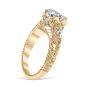 Venetian Crown Vintage 18K Yellow Gold Filigree Engagement Ring