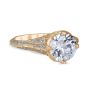 Angelina 18K Yellow Gold Pave and Filigree Engagement Ring
