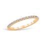 Mezzaluna Pavé 0.15 ctw Wedding Ring 18K Yellow Gold