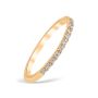 Mezzaluna Pavé 0.15 ctw Wedding Ring 18K Yellow Gold