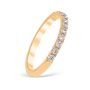 Mezzaluna Pavé 0.33 ctw Wedding Ring 18K Yellow Gold