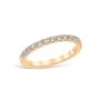 Mezzaluna Pavé 0.45 ctw Wedding Ring 18K Yellow Gold