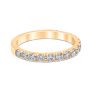 Mezzaluna Pavé 0.75 ctw Wedding Ring 18K Yellow Gold