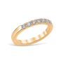 Mezzaluna Pavé 0.35 ctw Wedding Ring 18K Yellow Gold