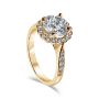 Whitehouse Signature 18k Yellow Gold Halo Engagement Ring