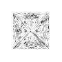 3.81 Carat Princess Lab Grown  Diamond 