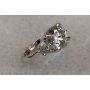 Custom Platinum Handmade Three Stone Ring