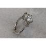Custom Platinum Handmade Three Stone Ring