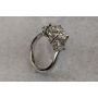 Custom Platinum Handmade Three Stone Ring