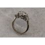 Custom Platinum Handmade Three Stone Ring