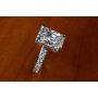 Custom Platinum Handmade Hidden Halo Ring