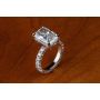 Custom Platinum Handmade Hidden Halo Ring