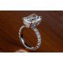 Custom Platinum Handmade Hidden Halo Ring