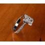 Platinum Die-Struck Solitaire Engagement Ring