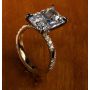 Custom Engagement Ring with Diamond Accents