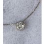 Handmade Platinum Pendant with Halo