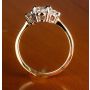 18K Yellow Gold and Platinum Custom Three Stone Engagement Ring