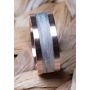 Platinum and Rose Gold Men's Wedding Band with a Texture Finish