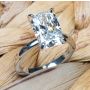 Platinum Die-Struck Solitare Engagement Ring