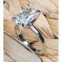 Platinum Die-Struck Solitare Engagement Ring