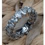 Platinum Handmade Oval Diamond Eternity Band 
