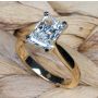 18K Yellow Gold Die-Struck Solitaire Ring