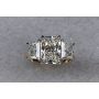 Custom 18K and Platinum Handmade Three Stone Ring