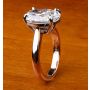 Handmade Oval Solitaire Ring in Rose Gold and Platinum