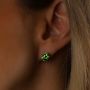 4.00CTW GREEN DIAMOND STUD EARRINGS