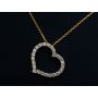 18K Yellow Gold Heart Pendant