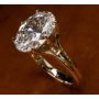 Yellow Gold Split Shank Ring with Tulip Setting