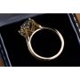 Yellow Gold Split Shank Ring with Tulip Setting