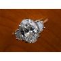 Custom 18K Yellow Gold & Platinum Three Stone Ring