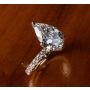 18K Yellow Gold Pear Shape Engagement Ring