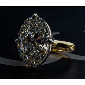 Oval Solitaire Open Shank Ring
