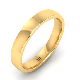 4MM COMFORT FIT DOMED WEDDING BAND 18K YELLOW GOLD
