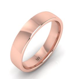 5MM COMFORT FIT DOMED WEDDING BAND 14K ROSE GOLD