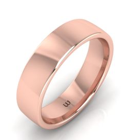 6MM COMFORT FIT DOMED WEDDING BAND 14K ROSE GOLD