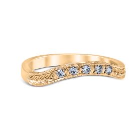 Floral Burst Wedding Ring 14K Yellow Gold