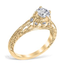 Novara 18K Yellow Gold Vintage Engagement Ring