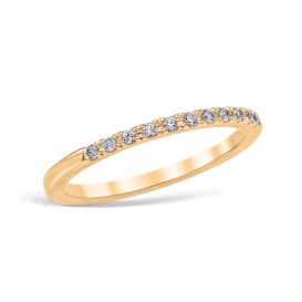 Mezzaluna Pavé 0.11 ctw Wedding Ring 14K Yellow Gold