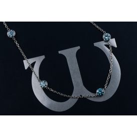 3.50CTW BLUE DIAMOND BY THE YARD (STATION) NECKLACE