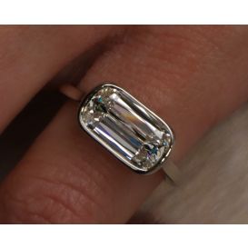 Bezel Set Capsule Cut Ring