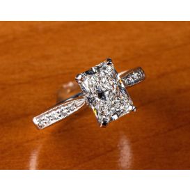 Platinum Die-Struck Solitaire Engagement Ring