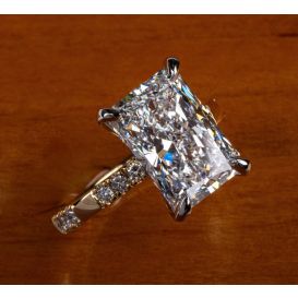 Custom Engagement Ring with Diamond Accents