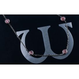 3.50CTW PINK DIAMOND BY THE YARD (STATION) NECKLACE