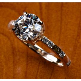 Handmade 18K Yellow Gold Engagement Ring
