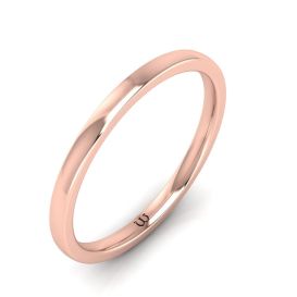 2MM COMFORT FIT DOMED WEDDING BAND 14K ROSE GOLD